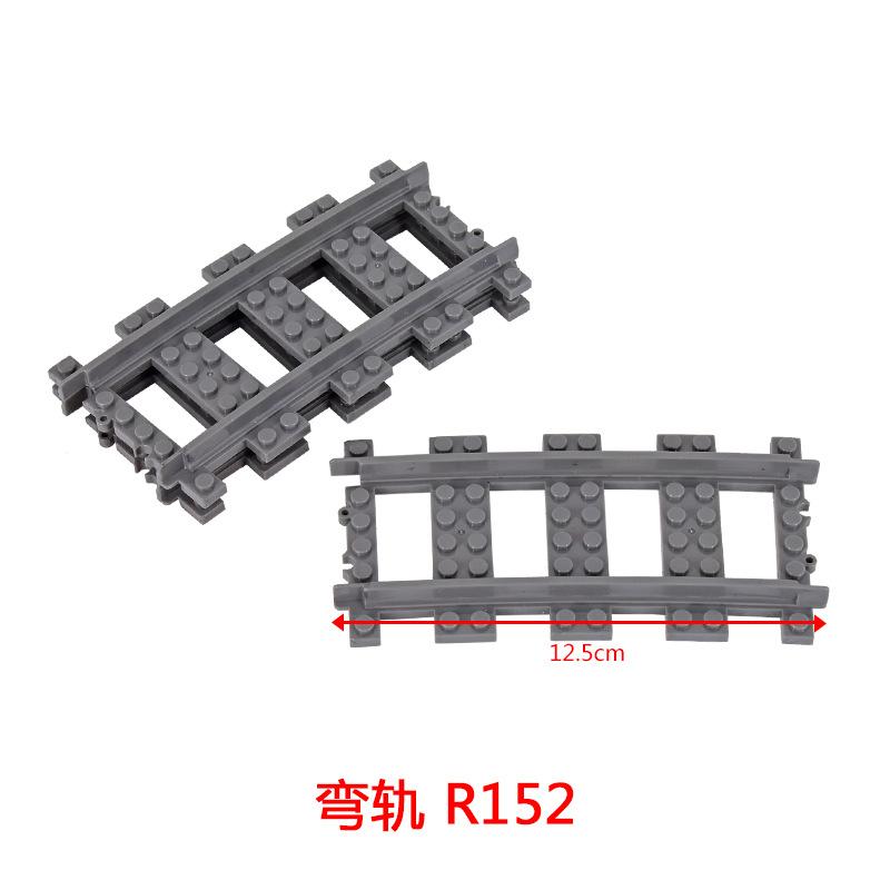 MOC Cross Track Railroad DIY Scene Building Blocks Multi Angle Curved Train Track Bricks Toys Rail Car Compatible With LEGO