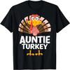 Thanksgiving Auntie Turkey Matching Pajama T-Shirt