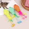 5Pcs Pet Cat Toy Fish Netting Cat Teasing Toy Cat Interaction Pet Supplies Color Woven Fish Toy
