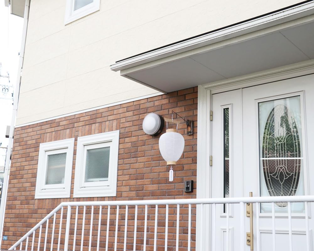 Naamukuma-chan Kobo Bon Festival Lantern No. 20, Medium-sized, White-patterned, Gifu Lantern for First Bon Festival, 48cm High x 28cm Wide (Fire Box