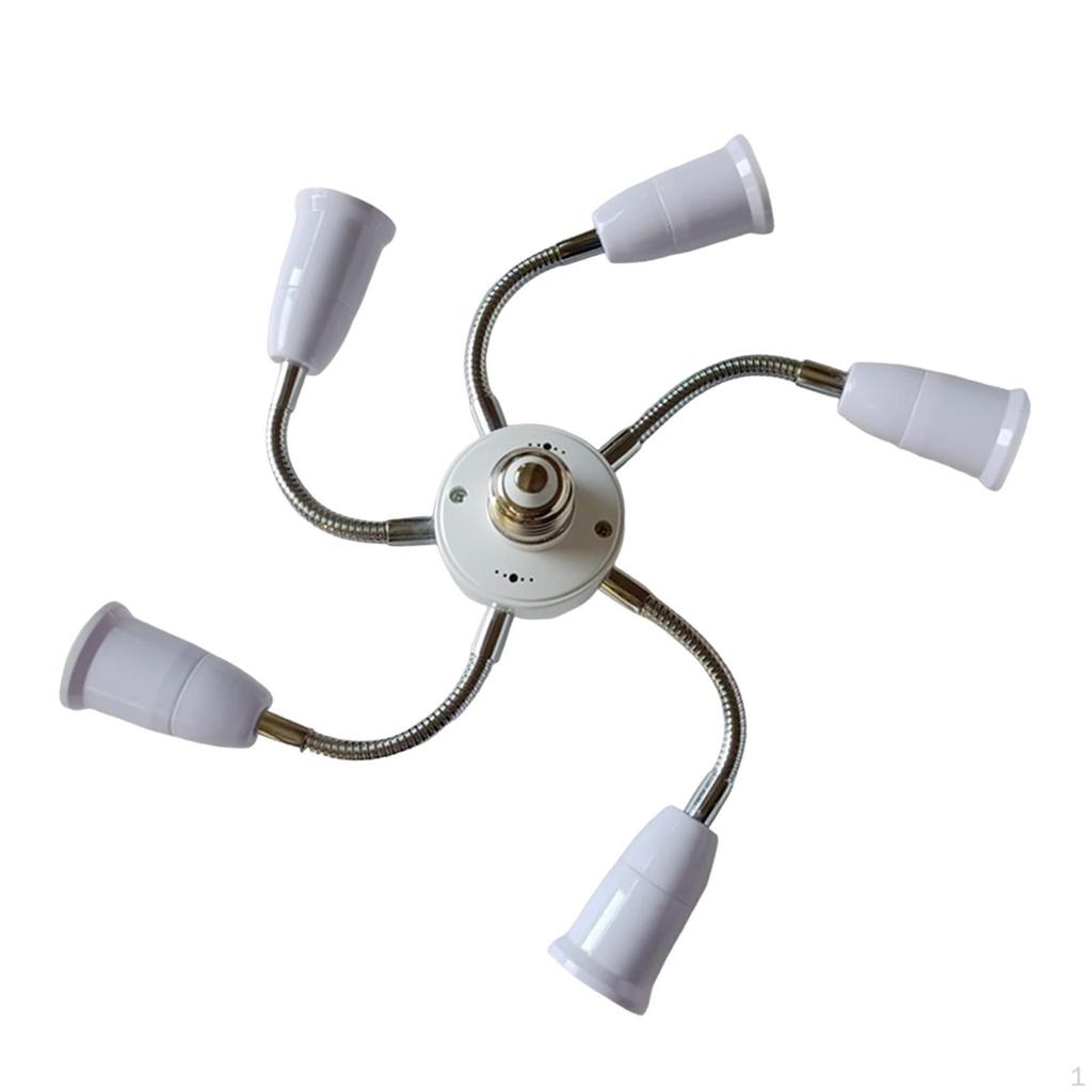 E27 Light Holder Splitter Adapter Degree Rotatable Replacement Portable for Exhibitions Bulb Lamp