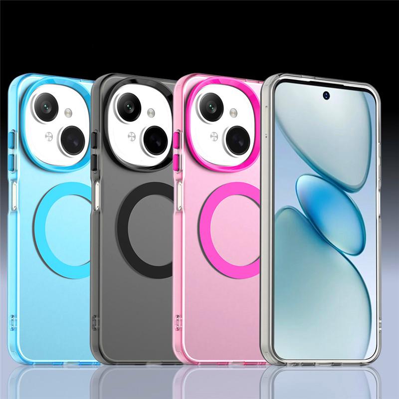 Pro Tecno Spark Go 1S Pouzdro Pro Tecno Spark Go 1S 1 Kryt Průsvitná Bonbónová Barva Matný Magnetický Nárazuvzdorný Ochranný Nárazník