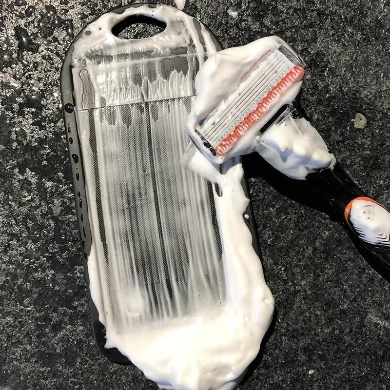 Safe Shaving Razor Blade Sharpener Cleaner Manual Grinding Silicone Shavel Cleanner Tools Shaving Men Shaving Razor Accessories