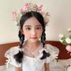 Bohemia Style Girls Garland Simulation Flower Flower Headdress Butterfly Fairy Hair Hoop  Women