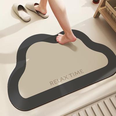 Cloud Floor Mat Bathroom Diatom Mud Soft Mat Non-slip Absorbent Bathroom Bathroom Door Mat Quick Drying Carpet
