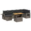 VidaXL Garden Lounge Set with Cushions 8 Pcs, Patio Sofas, Patio Furniture Set, Outdoor Furniture, Grey 3271865