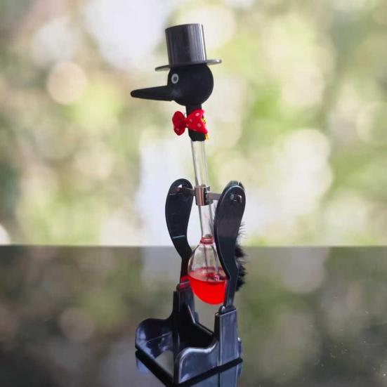 Drinking Bird Ornament with Glass Tube Kids Physics Science Learning Swing Drinking Bird Decoration STEM Educational Toy