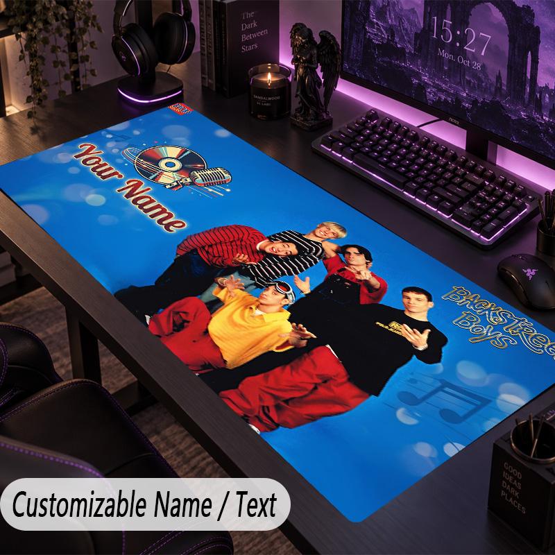 Large Mouse PadBackstreet Boys Custom Name Text Personalized Desk Mat Non Slip Gaming Pad