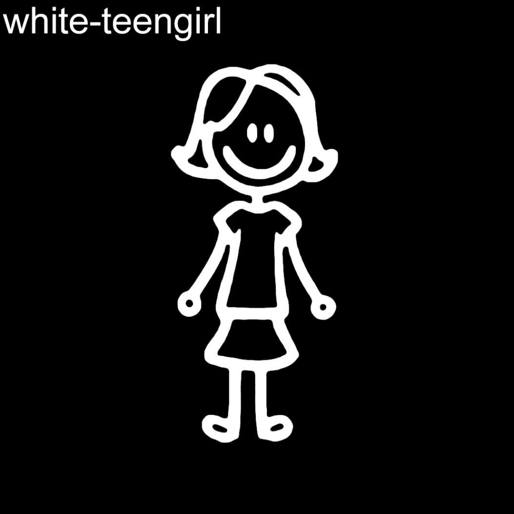 

Забавная фигурка члена семьи, собака, кошка, декор автомобиля, наклейка, наклейка для окна, двери