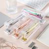 Rose Gold Transparent Stapler Manual Book Binding Machines Paper Stapler  School Office Supplies