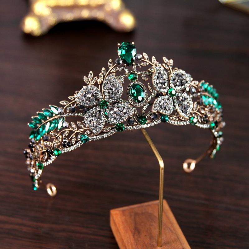 Crown Tiara New Bridal Wedding Hair Accessories Crown Retro Baroque Palace Style Queen Tiara