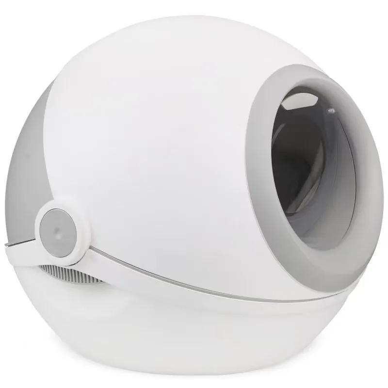 

In Stock Cat Sand Basin Fully Enclosed Anti-Splash Cat Toilet Pet Cleaning Products Prevent Odor Luxury Cat Litter Box