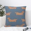 Dachshund Dog Square Pillow Cases Cartoon Animal Cushion Covers Awesome Polyester Decorative Pillowcase for Seat 45x45cm