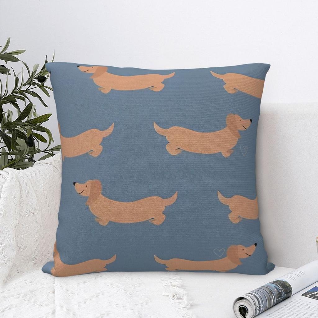 Dachshund Dog Square Pillow Cases Cartoon Animal Cushion Covers Awesome Polyester Decorative Pillowcase for Seat 45x45cm