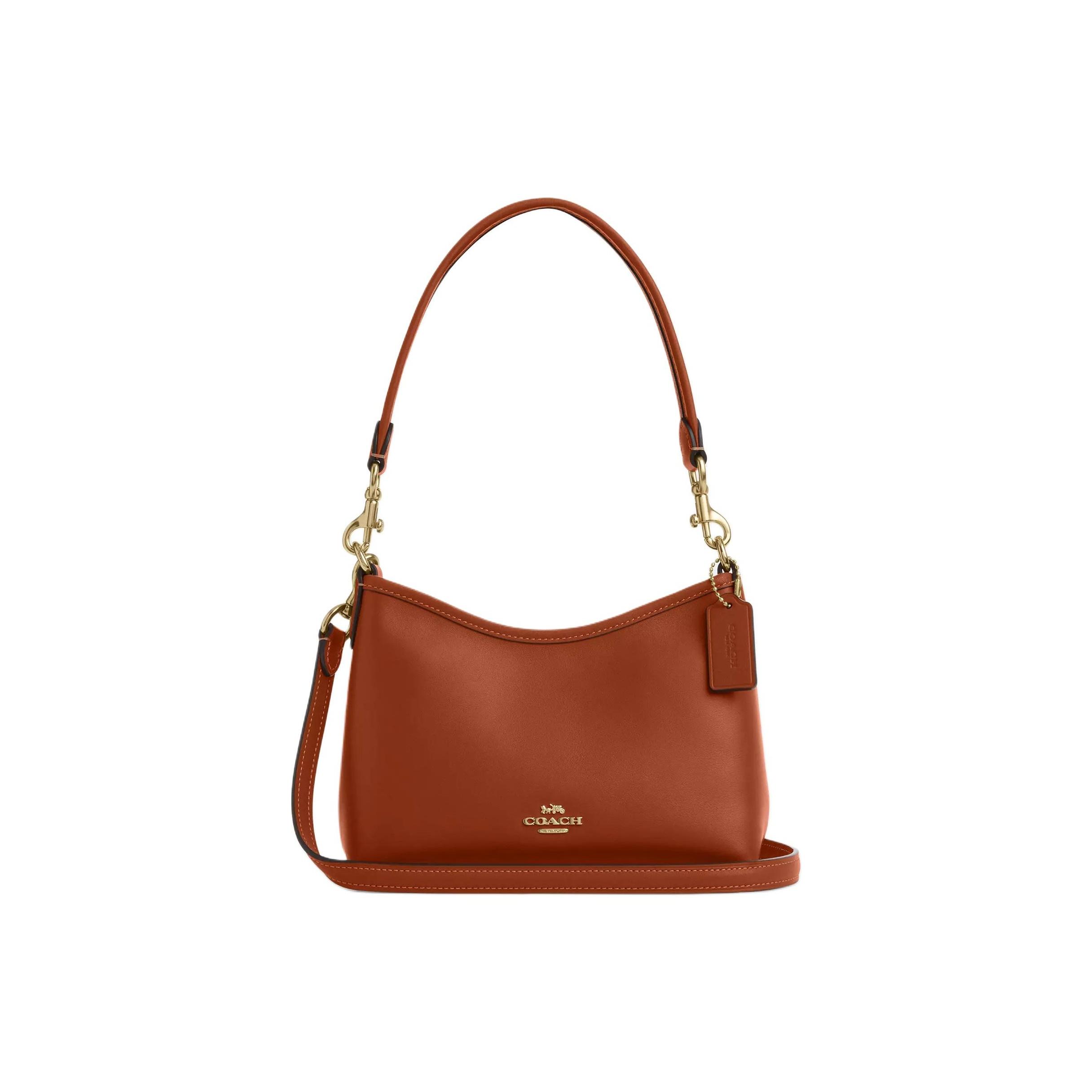 Coach Laurel 19 Letter Logo Smooth Pebble Leather Crossbody Bag Women bags Brown CBH68-IMTN2 Basic Set (Bag+Dust Bag)