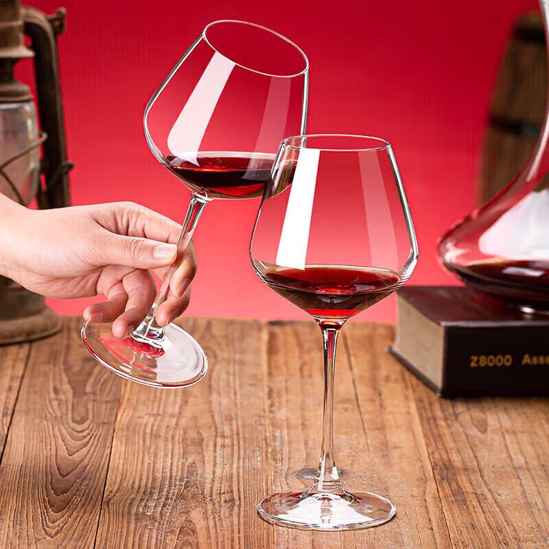 QINGPINGGUO Lead-Free Crystal Glass Red Wine Glasses 11-Piece Set Burgundy Wine Glasses Decanter Corkscrew Cup Holder