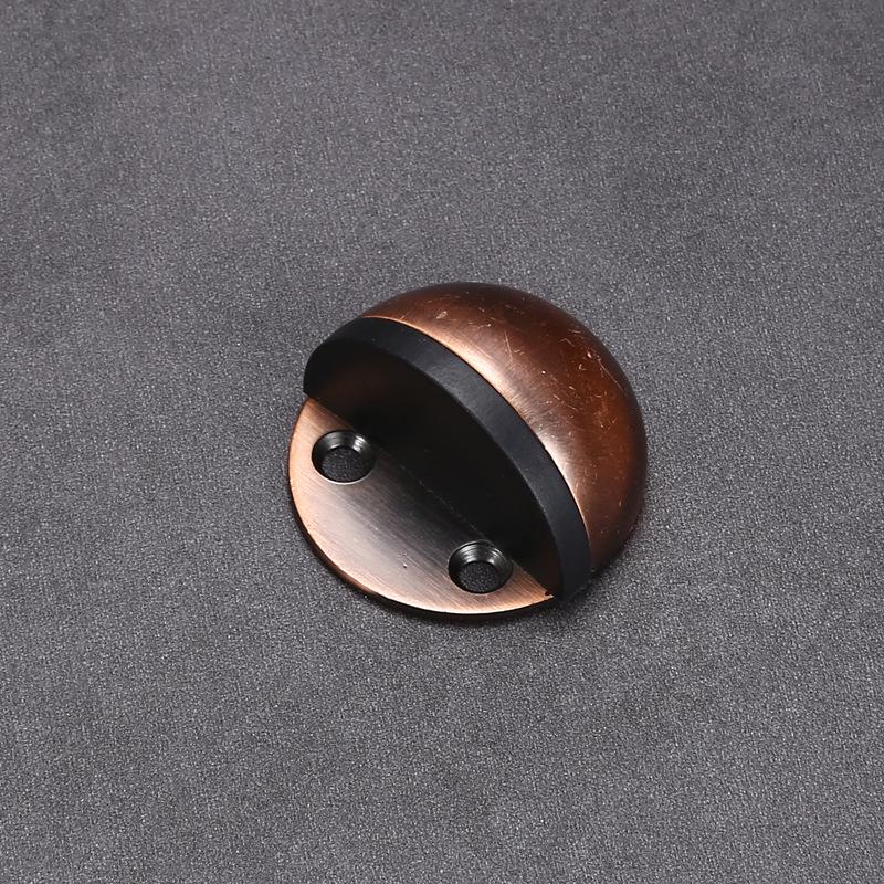 No-Drill Stainless Steel and Wood Magnetic Door Stopper Anti-Collision Floor Mount