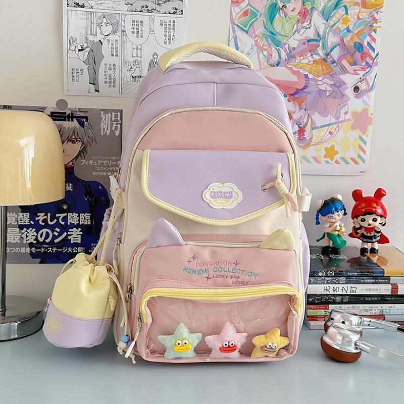 Neuer hochwertiger College-Stil frisches und süßes Mädchen Barstudent Mehrfachfach-Rucksack