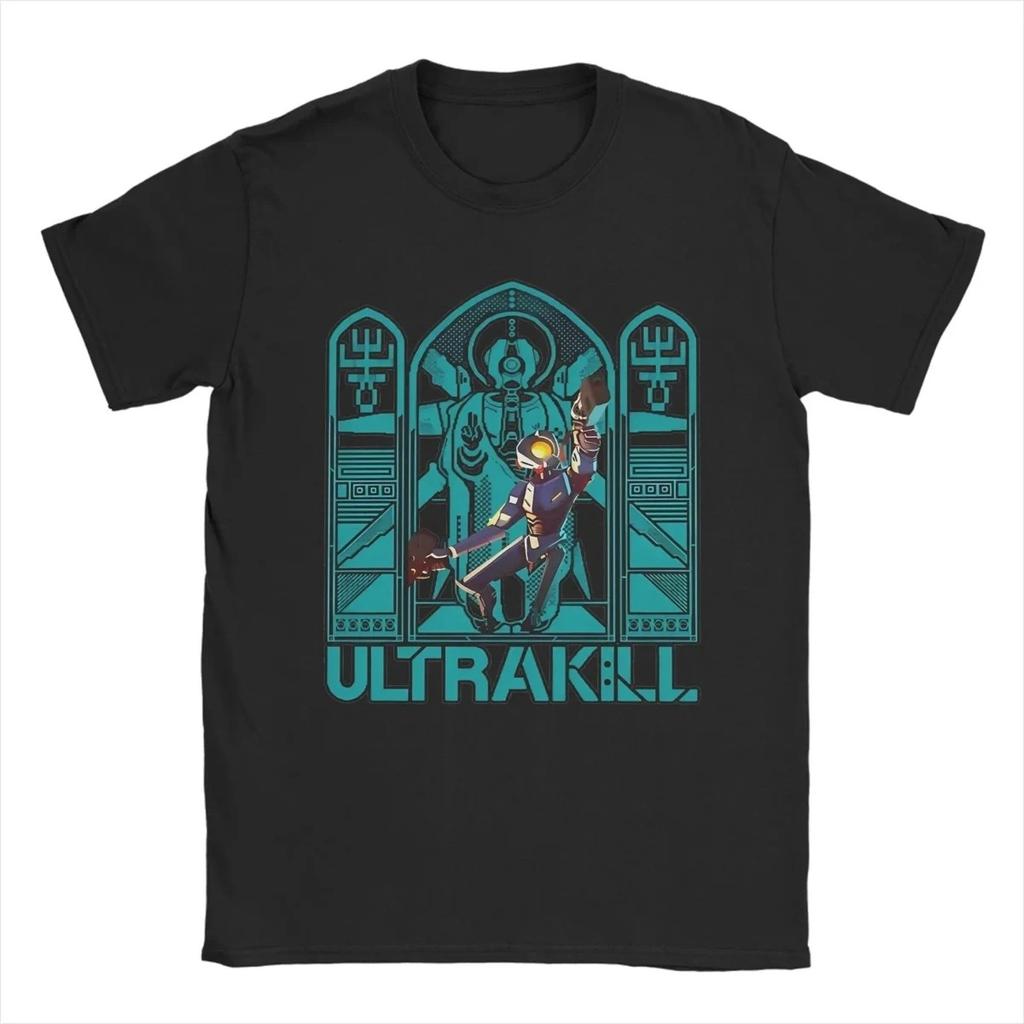 ULTRAKILL Death Odyssey V T Shirt Retro Game Graphic Print Cotton Short Sleeve Tee for Unisex Women Streetwear