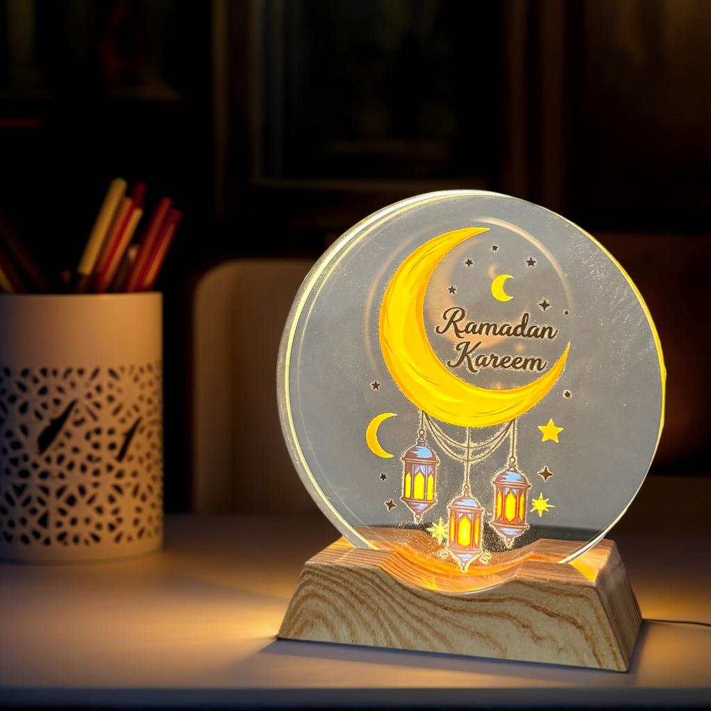 1 moon star round ball night light is suitable for Ramadan, Valentine's Day and other festival decorations. It can be used as a