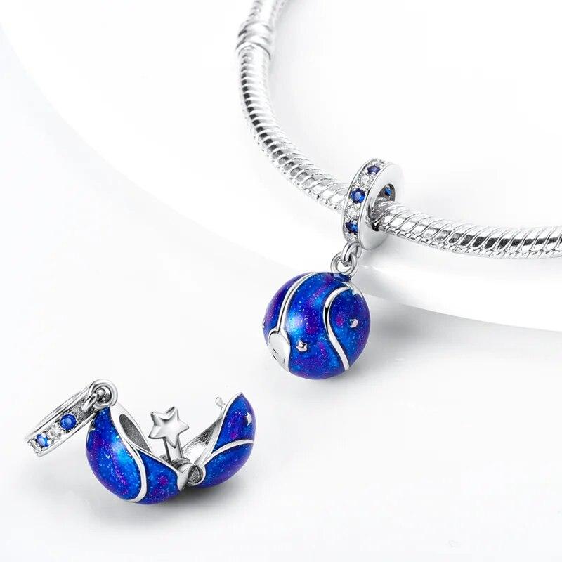 100 %925 Silver Funny Playable Charms Beads Smart Watch Tarot Bike Travel Dangle Fit Original New Bracelet Diy Jewelry