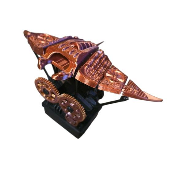 

3D-надрукована біонічна манта, механічна прикраса морської тварини з музикою для декору дому, офісу, столу A червоний