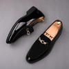 Luxury Men Suede Patchwork Metal Buckle Casual Shoes Male Lace Up Flats Brogues Homecoming Wedding Dress Prom Zapatillas Hombre