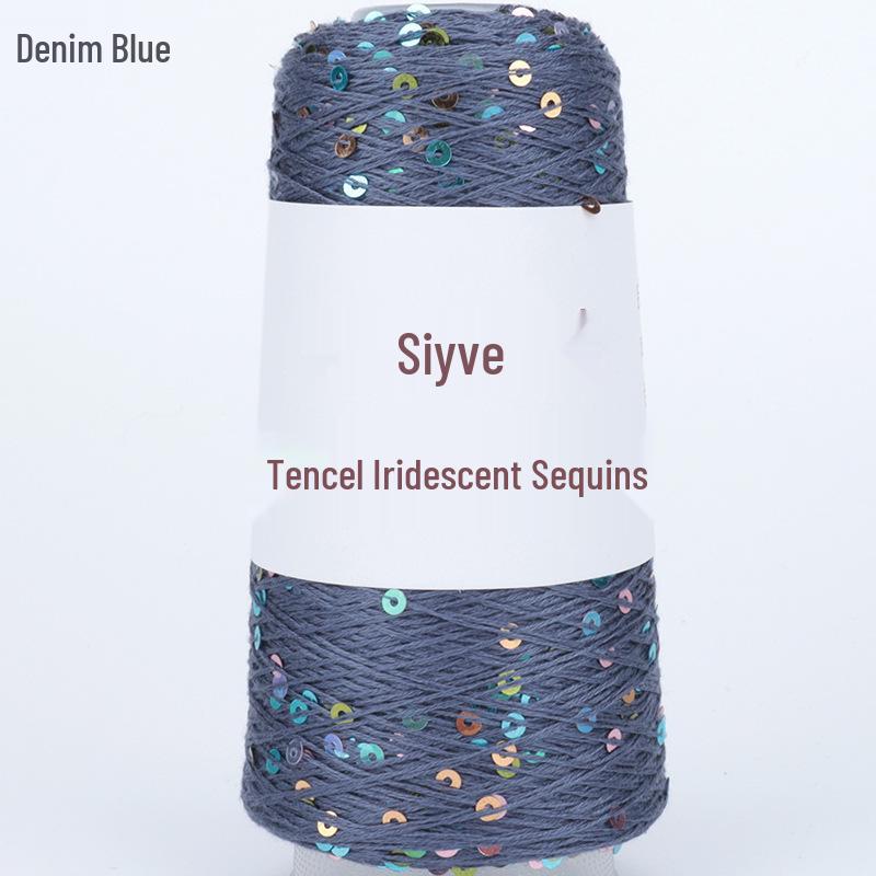 

Si Yue Пряжа Tencel с радужными пайетками - Модная пряжа ручной вязки