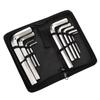 Leather Bag Hexagon Wrench Set: 3, 12, 14, 17, 19mm Flat Head CR-V with Oxford Canvas Bag