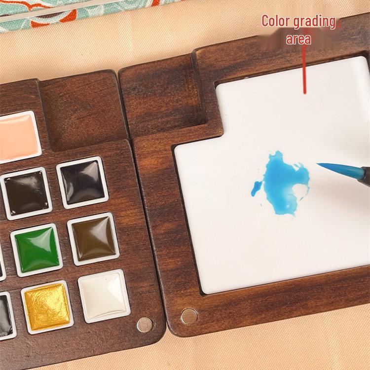 Feile Mini Travel Watercolor Set - Portable Solid Palette for Bird Painting
