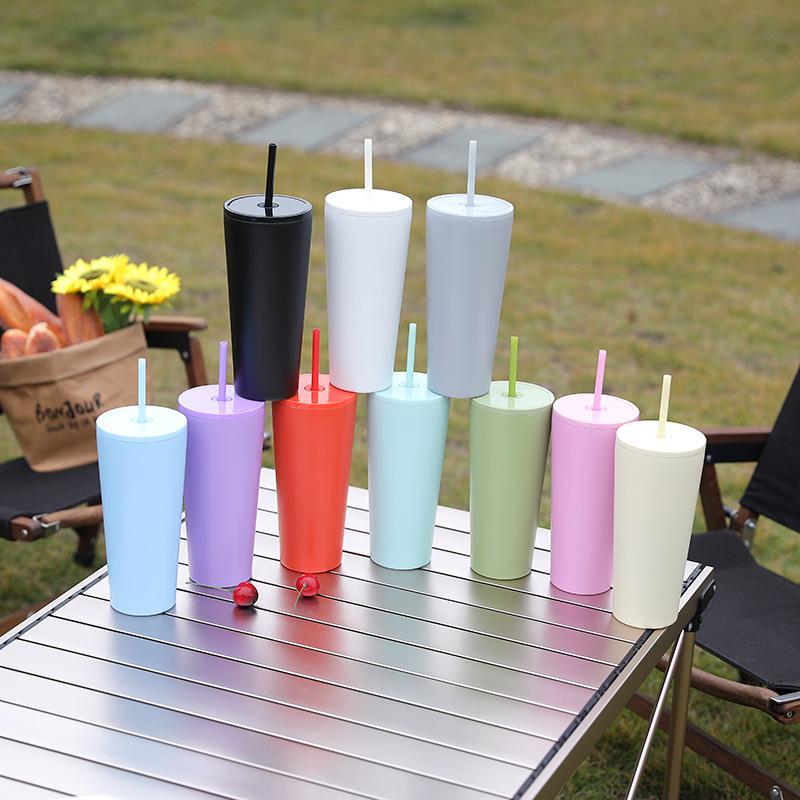 New Thermos Cup Female High Value Cute Cup With Straw Stainless Steel Stainless Steel Real Thermal Insulation Water Cup