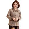 YUZHAOLIN Women's Elegant Plaid Single-Breasted Jacket