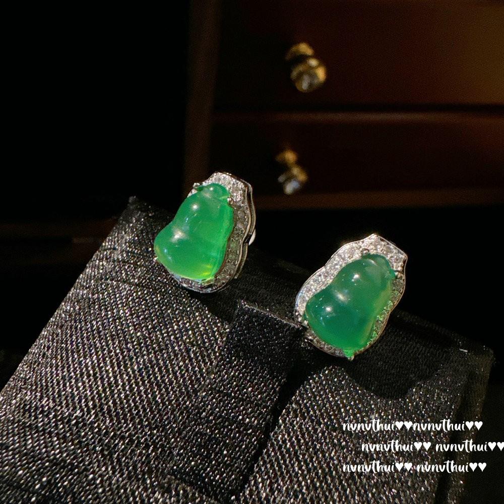 Brazilian Chalcedony Carved Agate Necklace, Planting Water Yingying, Plated With 18K Gold, Turquoise Agate Gold Lump Necklace