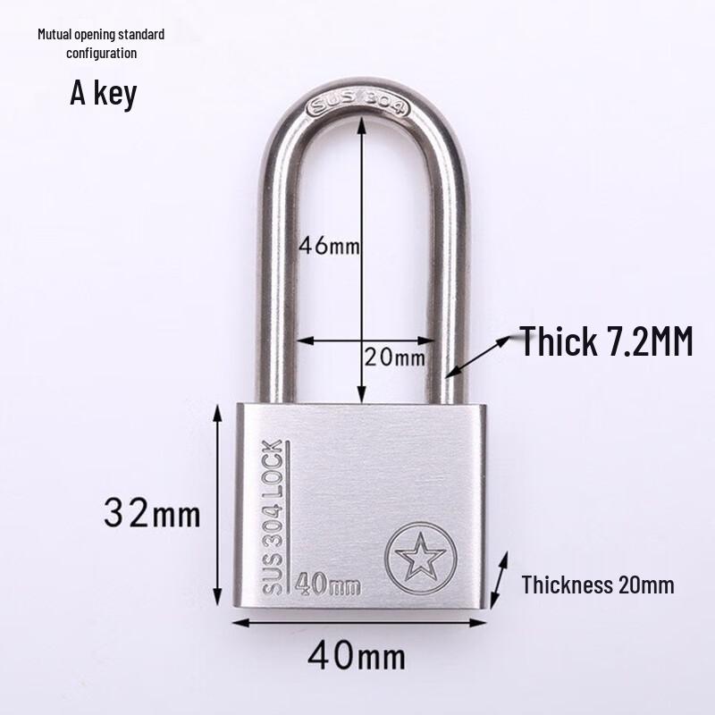 Tangxi Tang 304 Stainless Steel Anti-theft Padlock