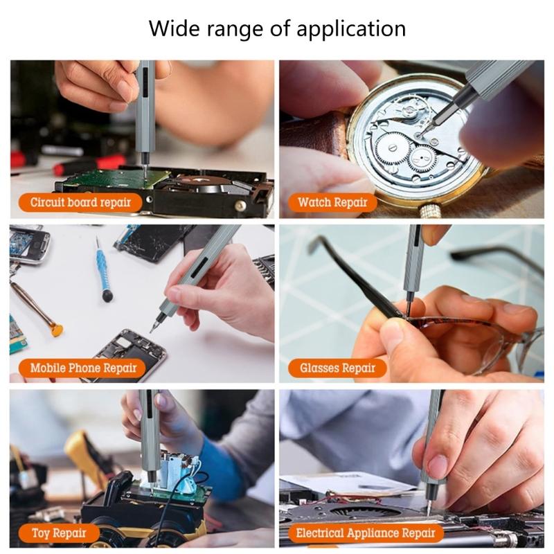 48 In 1 Rechargeable Cordless Electric Screwdriver with LED Light Power Tool Mini Drill for Mobile Phone Computer Repair