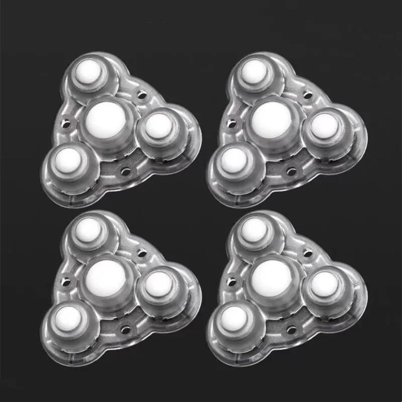 Neues 4-teiliges selbstklebendes Typ Mute Ball Universalrad 300 kg 4 Kugeln Möbelrollen Räder Edelstahlrad 360° Drehung