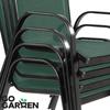 Garden Chair, Metal, Terrace, Balcony, Armchair, Terrace, Balcony, Green X2