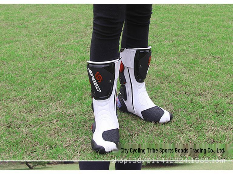 

Cycling Tribe B1001 Motorcycle Racing and Anti-Fall Cycling Shoes Black 44