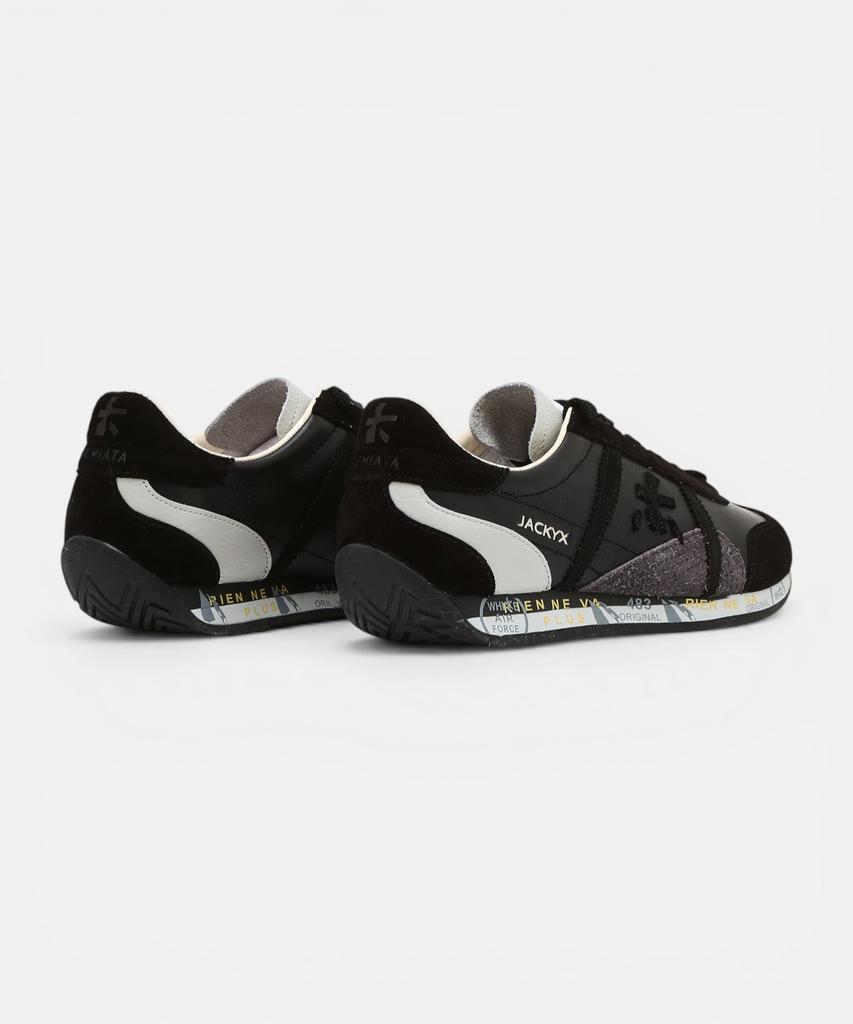 Premiata [26Ss][Jackyx] Black Logo Patch Cowhide Men'S Sneakers