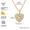 Vnox Luxury Zircon Heart Custom Photo Necklaces For Women Girls, Gold Plated Can Open Wings Locket, Memorial Jewelry Gift