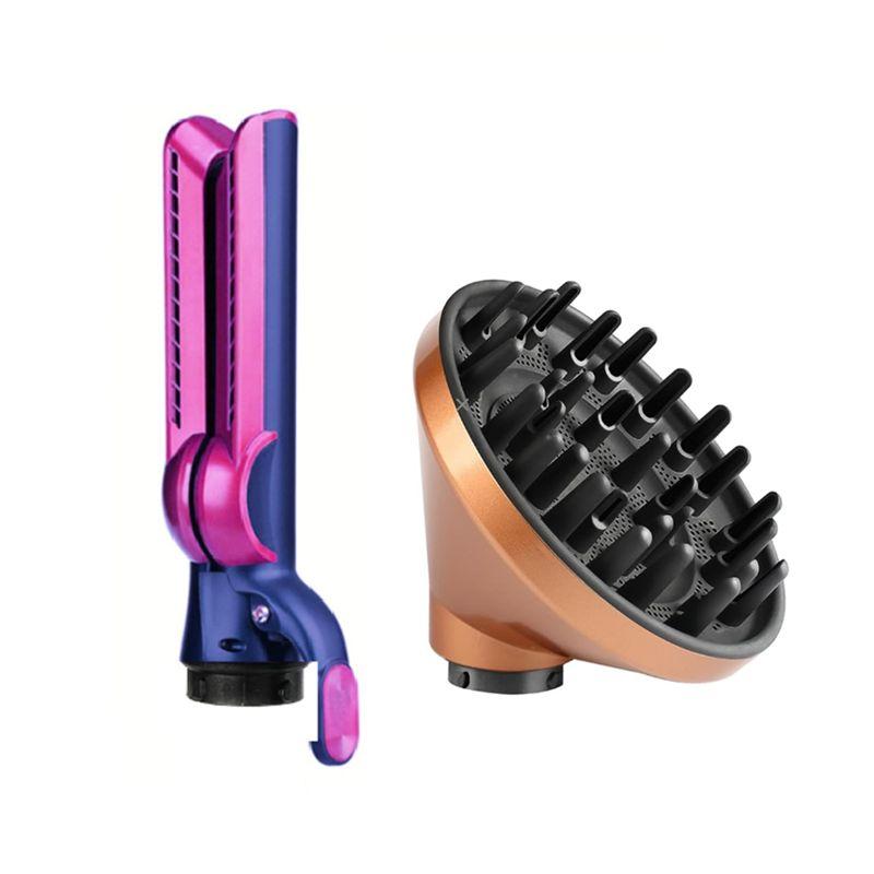 A04V Diffuser& Straightener Attachments For Dyson Airwrap HS01 HS05 HS08 For Smooth Hair Style& Hair Curling B