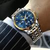 Iqiyi Men S Quartz AnaloG Waterproof buSineSS Watch Silver StainleSS Band Blue G
