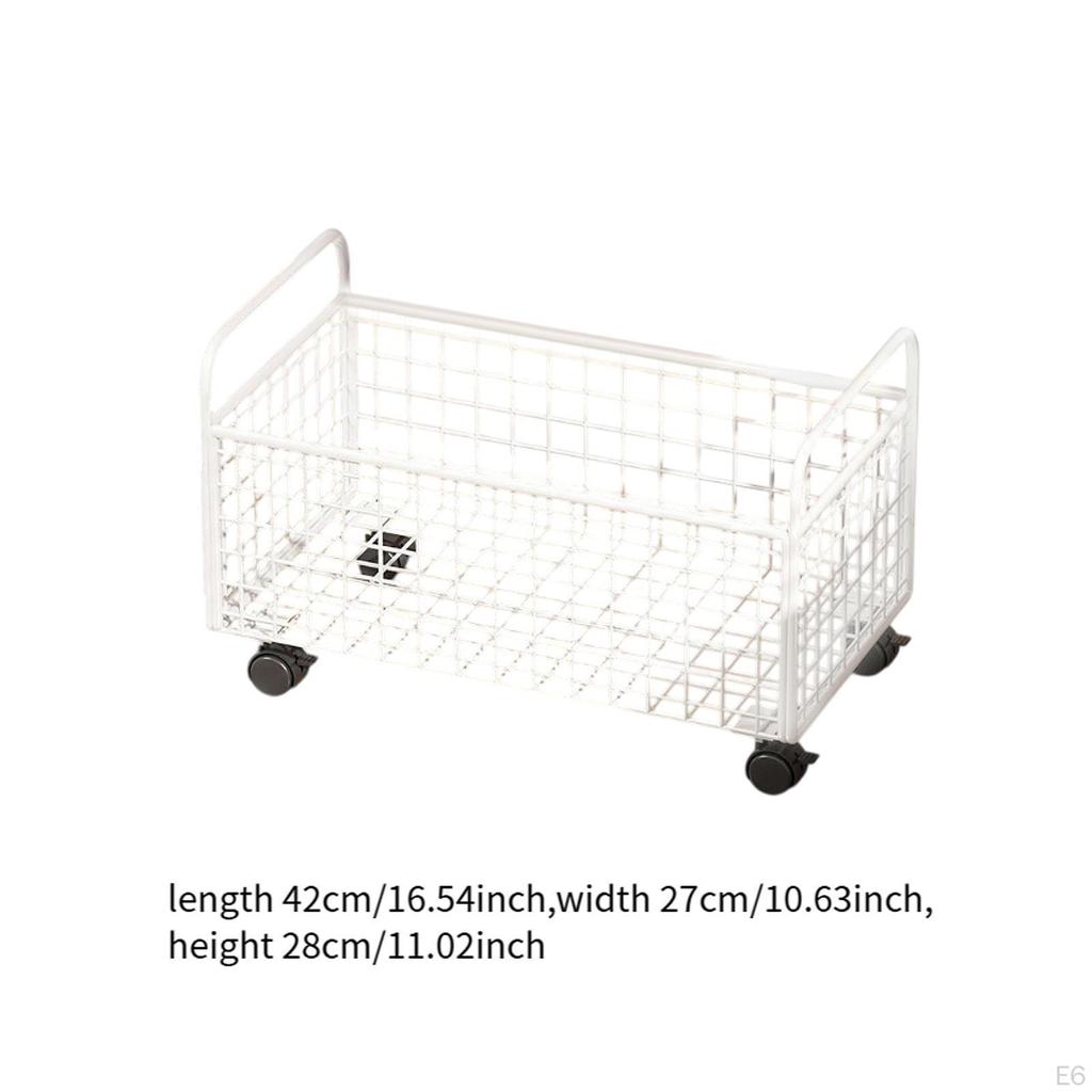 Chariot à livres roulant Rangement bac Utilité pour les dossiers Cartable Articles quotidiens