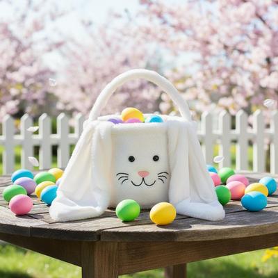 Easter Basket Decorative Easy To Carry with Handle Storage Organizer for Outdoor Birthday Party