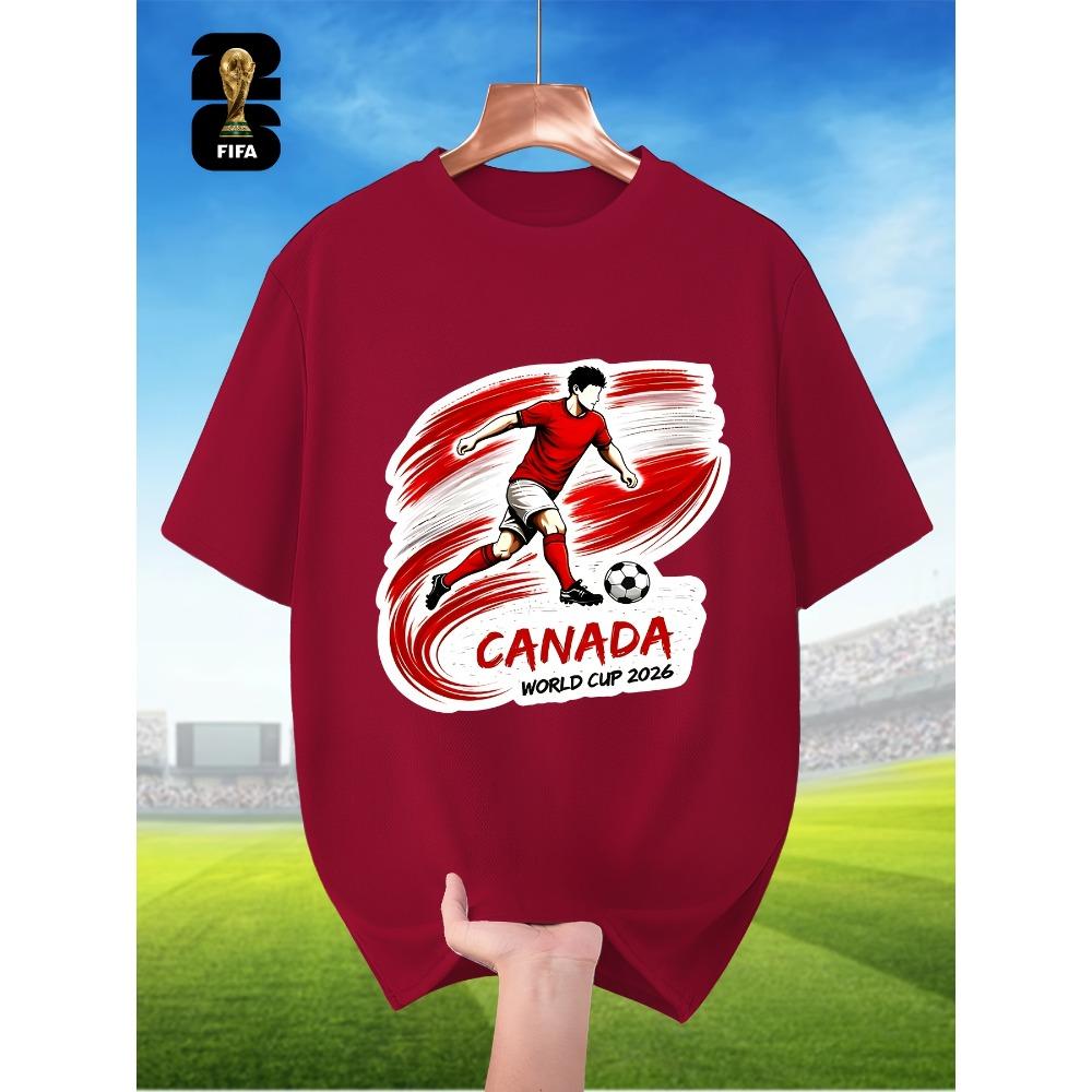 FIFA-Themed Men's Breathable Short-Sleeve T-Shirt for World Cup Gifts, Football Fans Apparel, Birthday Present for Birthdays/Dating/Creative Gifts