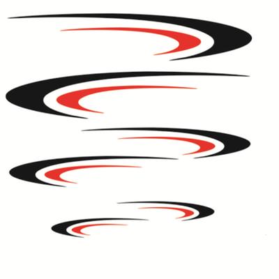 For Camper RV Trailer Stripes Graphics (Two Side) Vinyl Graphics Kit Decals Car Stickers