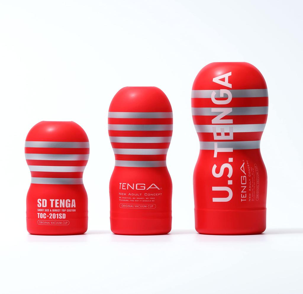 TENGA New SD TENGA Original Vacuum Cup Short Deep 1 Piece Red Female, Type, Penetration, (x 1)