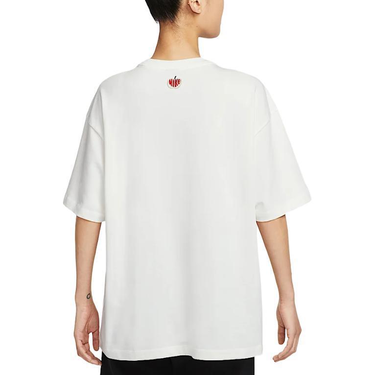 Nike Sportswear Oversized Casual Comfortable Crew Neck Short Sleeve T-Shirt Women T-Shirts Sail-White IB5577133