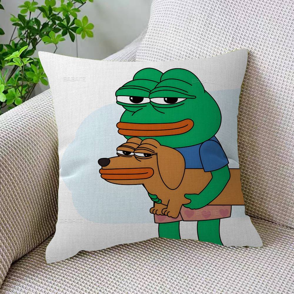 Sad PPepe Frog Anime Pillowcases Home Bedding Decorative Pillow Cover Wedding Super Soft Pillow Case