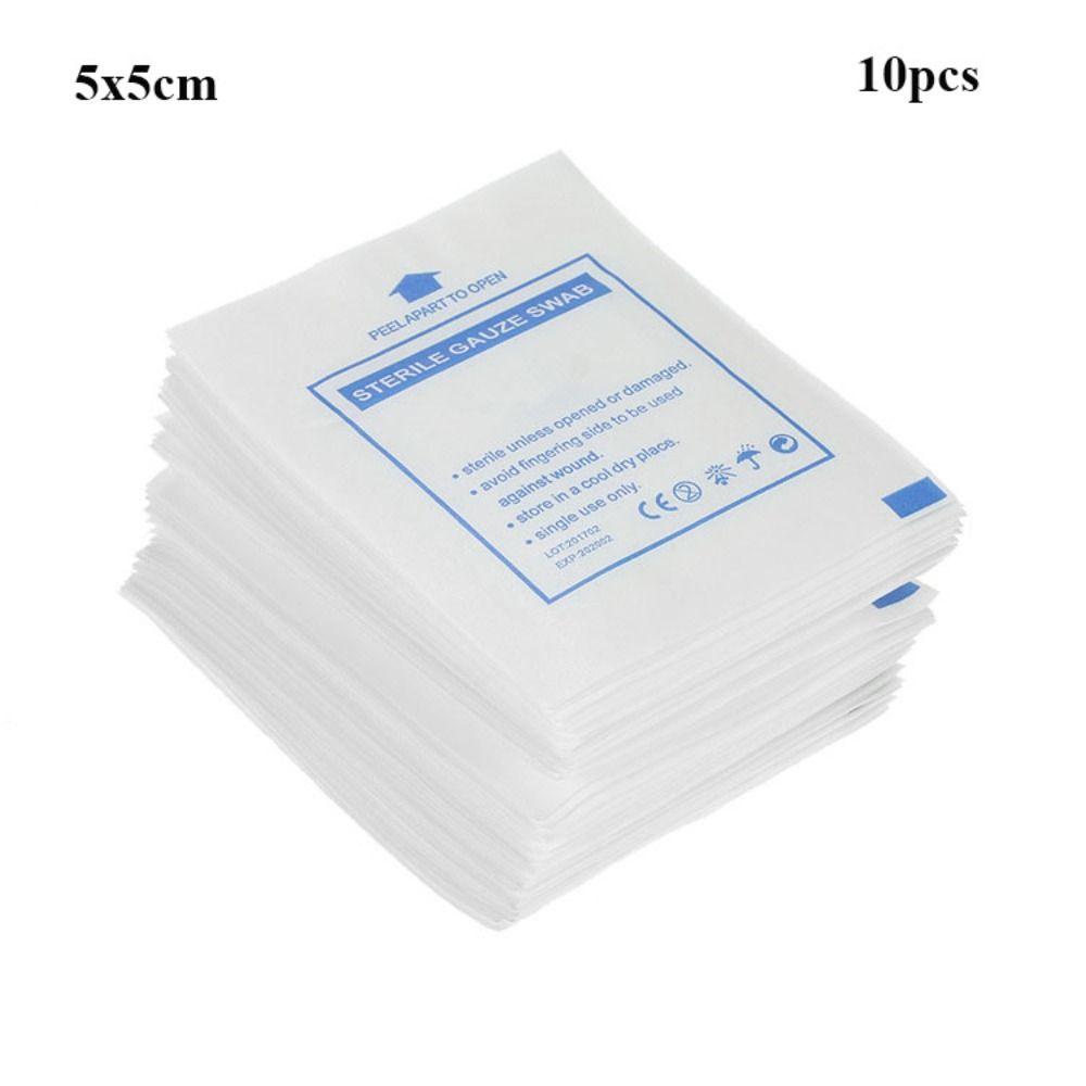 10Pcs 5x5cm 7.5x7.5cm 10x10cm Breathable Degreased Gauze Wound Dressing Band Aid Bandage Large Wound Aid Wound Bandage
